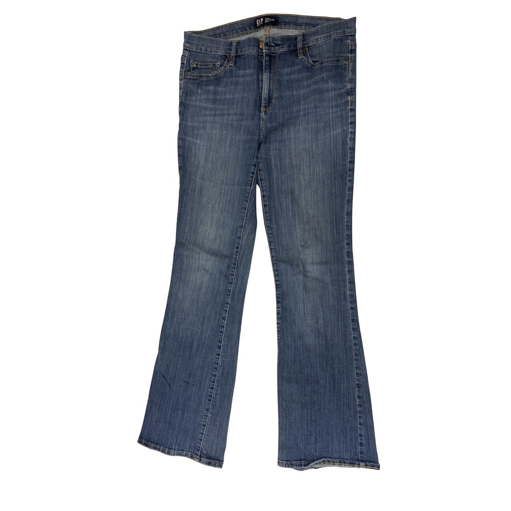 Gap Perfect Boot Blue Mid Rise‎ Bootcut Jeans Womens Size 30 Regular Medium Wash
